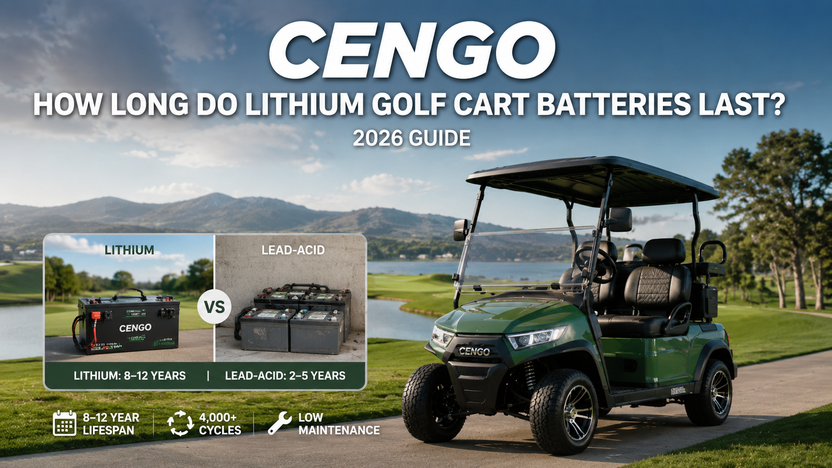how long do lithium golf cart batteries last