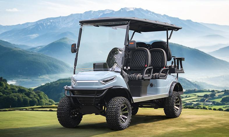 lifted golf cart